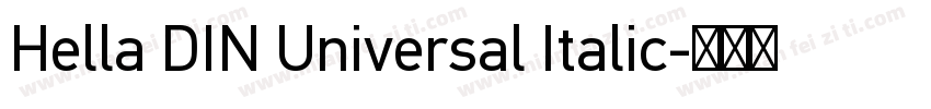 Hella DIN Universal Italic字体转换